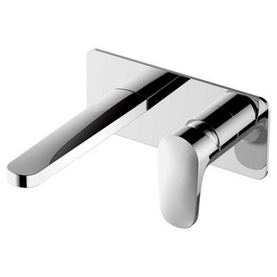 RAK Ceramics Rak Portofino Modern Wall Mounted Basin Mixer TapPolished Chrome FinishSolid Brass from B&Q