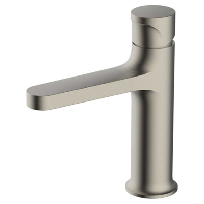 RAK Ceramics Rak Positano Brushed Nickel Modern Basin Mono Mixer TapSolid Brass Construction from B&Q