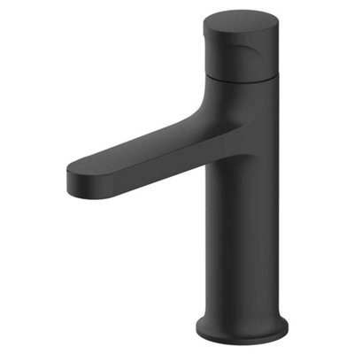 RAK Ceramics Rak Positano Matt Black Modern Basin Mixer TapSolid Brass & 15-Year Guarantee from B&Q