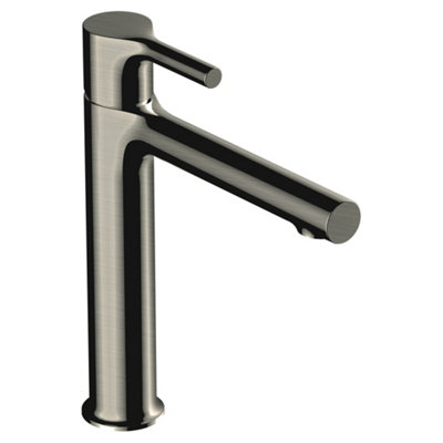 Rak Ceramics Sorrento Brushed Nickel Basin Mixer TapModern Solid Brass Mono Tap With 15-Year Guarantee from B&Q