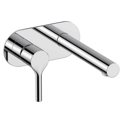 RAK Ceramics Rak Sorrento Polished Chrome Wall Mounted Basin Mixer TapModern Solid Brass from B&Q