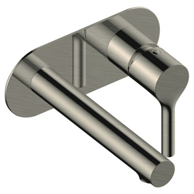 RAK Ceramics Rak Sorrento Brushed Nickel Wall Mounted Basin Mixer TapSolid BrassModern Design from B&Q