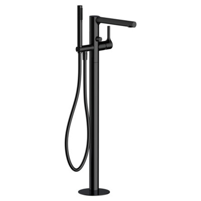 RAK Ceramics Rak Sorrento Premium Matt Black Freestanding Bath Shower Mixer Tap With Handset from B&Q