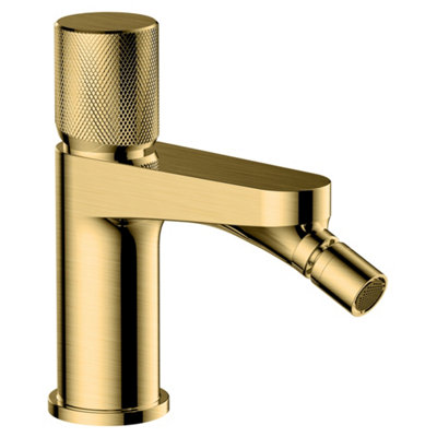 RAK Ceramics Rak Amalfi Bidet Brushed Gold Modern Bidet Tap Solid Brass