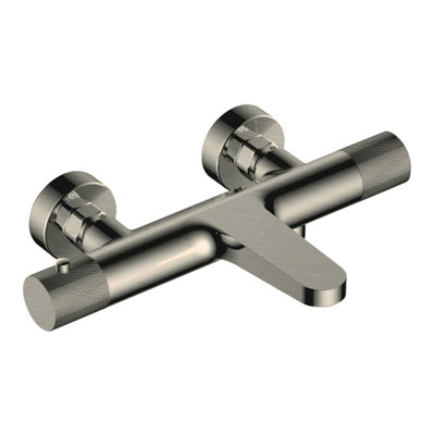 Rak Ceramics Amalfi Thermostatic Wall Mounted Bath Shower Mixer TapDurable Brushed Nickel from B&Q