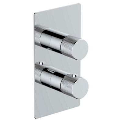 RAK Ceramics Rak Amalfi Chrome Thermostatic Concealed Dual Outlet Shower Mixer Valve For Modern Bathrooms from B&Q