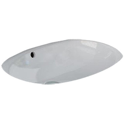 Arley Rak Variant Oval Undermount Counter Wash Basin Ceramic White from B&Q