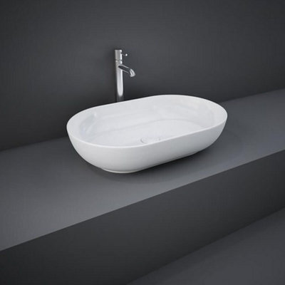 RAK Ceramics Rak Feeling 550 X 350mm 0Th Oval Counter Top Basin from B&Q