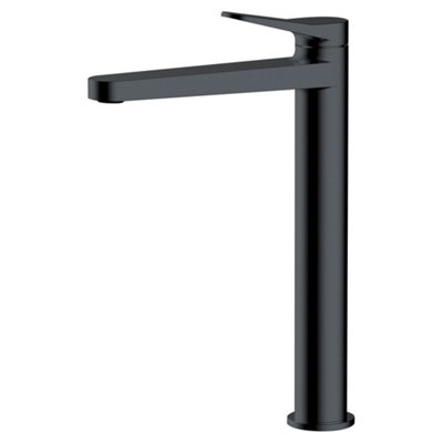 RAK Ceramics Rak Petit Tall Matt Black Basin Mono Mixer TapSolid Brass With 15-Year Guarantee from B&Q