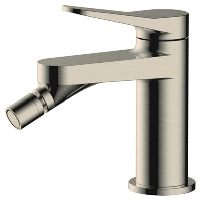 RAK Ceramics Rak Petit Round Bidet Mono Mixer TapBrushed NickelSolid Brass from B&Q