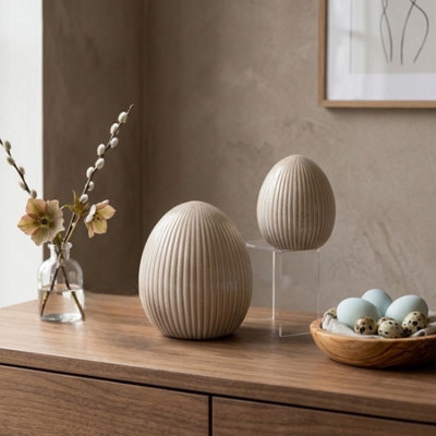 Garden Greatness Duo Glazed Textured Egg Ornaments from B&Q