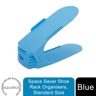 Haven Space Saver Shoe Rack Organiser Standard Size Easy To Clean & Sturdy, Blue