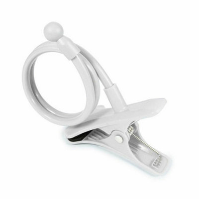  - 360 Adjustable Gooseneck Phone Stand WhiteFlexible Mount For Workshop Desk