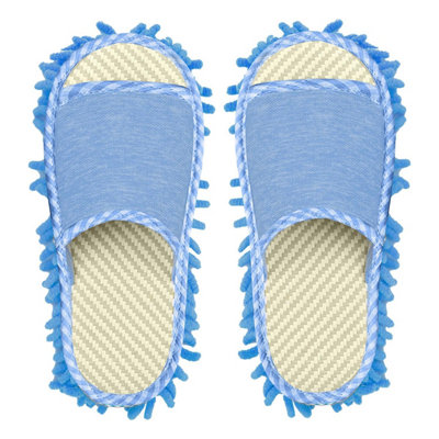 Haven Mop Shoe High-Quality Microfiber Chenille Flexible & ElasticBlue from B&Q