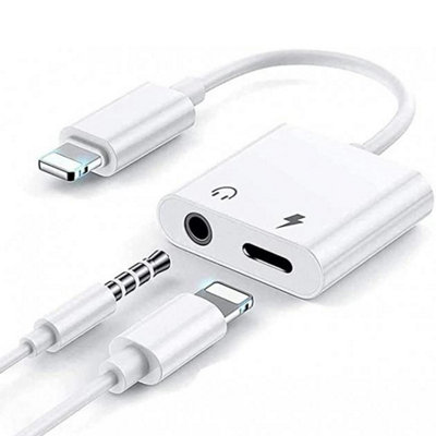  - Fx 2-In-1 Phone Audio Adapter For Phone 7/7Plus8/8PlusXrWhite