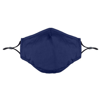 B&Q Blue Cotton Mask- Three Layer With Filter Pocket - Adults