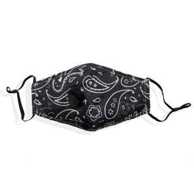B&Q -  Facemask-Adults-Paisley-Valve-Black