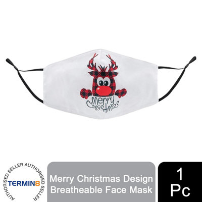Termin8 Merry Christmas Design Breatheable Masks- Design 7 from B&Q