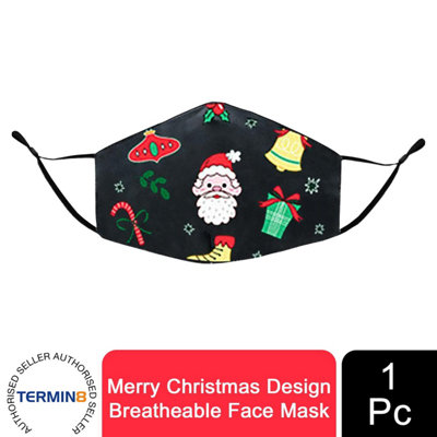 Termin8 Merry Christmas Design Breatheable Masks- Design 12 from B&Q