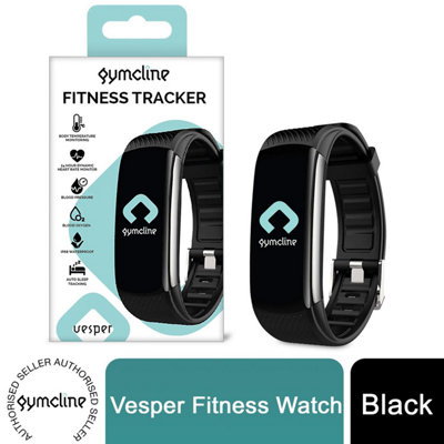  - Gymcline Vesper Fitness Watch Black Activity Tracker Heart Rate Step Counter