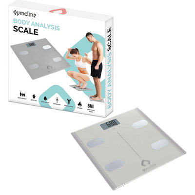  - Gymcline Body Analysis Scales SilverDigital Bmi & Muscle Health Monitor For Active Trades & Diy