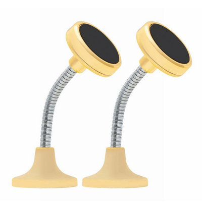 2X Aquarius Spring Magnetic Car Air Vent Phone Holder Gold - Strong Dash Mount For Work Van, Fleet & Sat Nav
