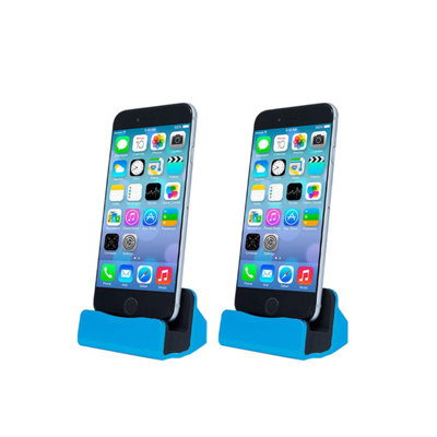2X Aquarius Desktop Charging Dock & Braided Cables BluePhone Power Stand For Home & Site Office Desk from B&Q