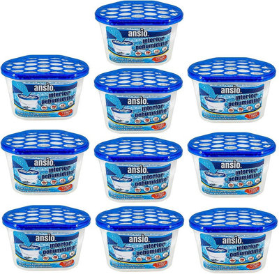 Ansio Dehumidifier 500Ml Pack Of 10 Condensation Remover Moisture Absorber Dehumidifiers For DampMould,moisture In HomeKitchen from B&Q