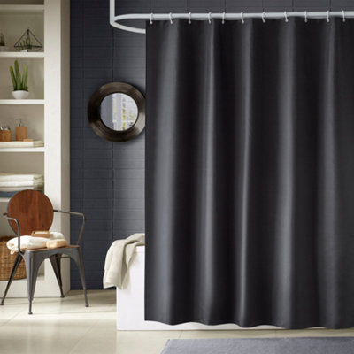 Neel Shower Curtain Polyester Mould & Mildew With 12 Curtain Hook Waterproof Bath Curtain 180 X 180Cm Blue