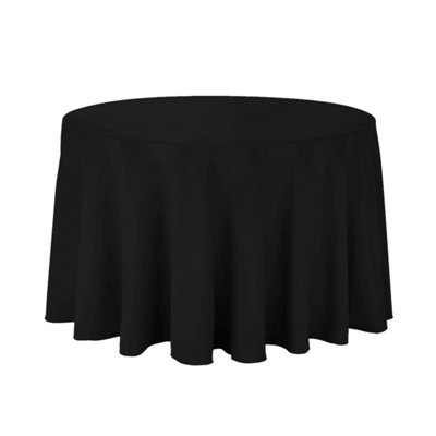 Neel Blue Round Tablecloth 335CmBlack (Pack Of 5) from B&Q