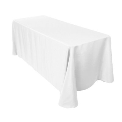 Neel Blue Rectangular Tablecloth 178Cm X 366CmWhite from B&Q