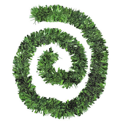 Neel Blue Luxury Christmas Tinsel- Green1.8M from B&Q
