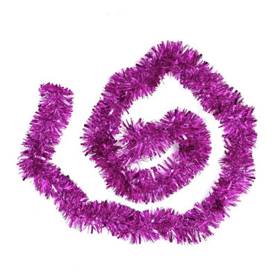 Neel Blue Luxury Christmas TinselHot Pink1.8M from B&Q