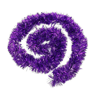 Neel Blue Luxury Christmas TinselPurple1.8M from B&Q