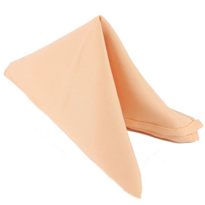 Neel Blue Polyester Table NapkinsPeach50Cm X 50CmPack Of 6 from B&Q