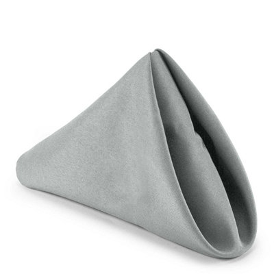 Neel Blue Polyester Table NapkinsSilver 50Cm X 50CmPack Of 6 from B&Q