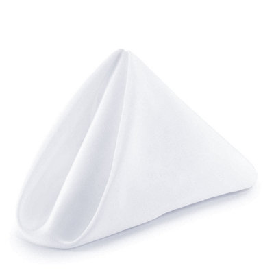 Neel Blue Polyester Table NapkinsWhite50Cm X 50CmPack Of 12 from B&Q