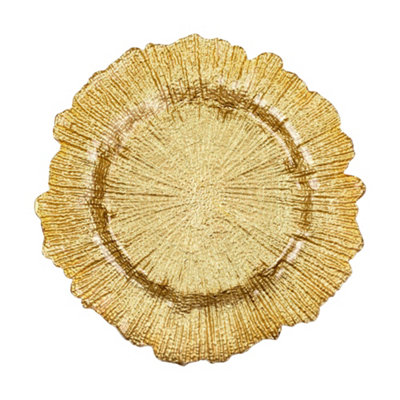 B&Q -  Charger Plates For Table DecorationVintage Design Golden