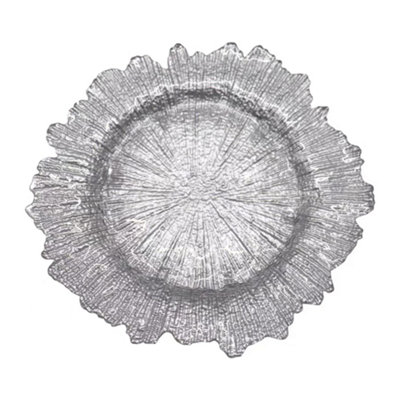 B&Q -  Charger Plates For Table DecorationVintage Design Silver