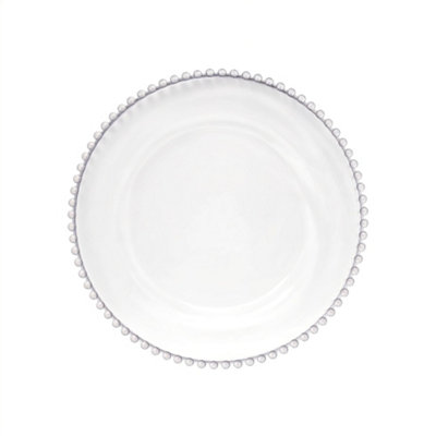 B&Q -  Charger Plates For Table DecorationClear With Clear Beads