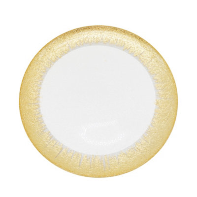 B&Q -  Charger Plates For Table DecorationClear Glass With Gold Trim