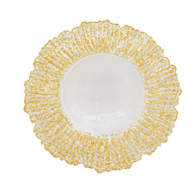 B&Q -  Charger Plates For Table DecorationGolden Crackled