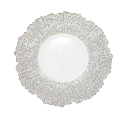 B&Q -  Charger Plates For Table DecorationSilver Crackled