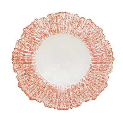 B&Q -  Charger Plates For Table DecorationRose Gold Crackled