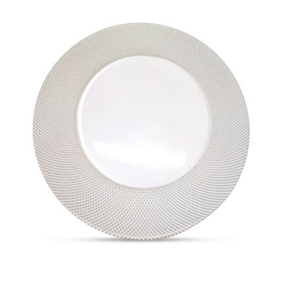 B&Q -  Charger Plates For Table DecorationCheckered Silver