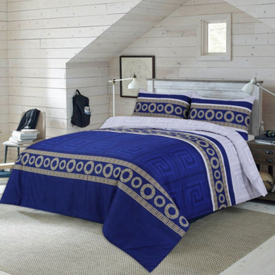 Homes & Linen Oscar Printed Microfiber 4 Piece Bedding Set Duvet Cover Fitted Sheet And Pillowcases from B&Q