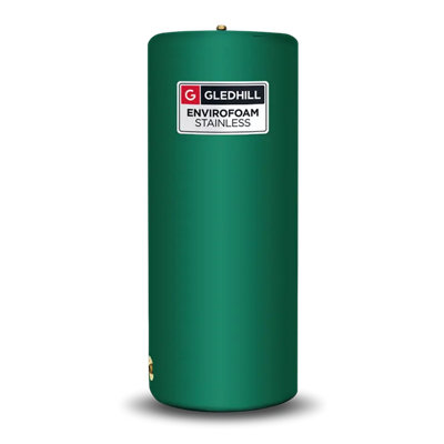 Gledhill Envirofoam Stainless Steel 162L Indirect Vented Cylinder 1200 X 450 Se48X18Ind from B&Q
