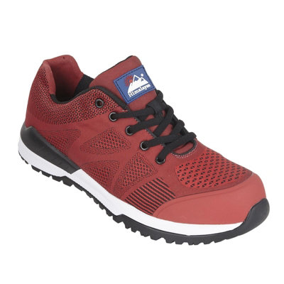 Himalayan Bounce S1P/src Non-Metallic Trainer (Red)  (Uk 8) from B&Q