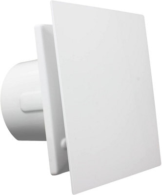 Blauberg Calm 125mm Chrome Bathroom Extractor Fan Timer Low Noise Ventilation from B&Q