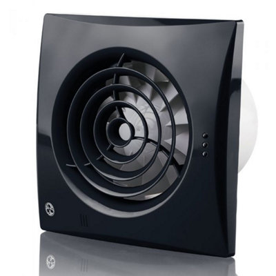 Blauberg Calm Low Noise Energy Efficient Bathroom Utility Room Extractor Fan 125mm 5"Calm Black 125 H from B&Q